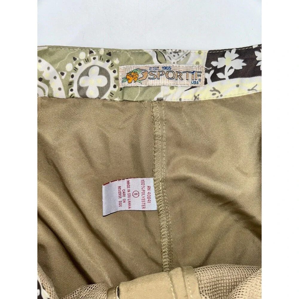 Women's Vintage Sportif USA Khaki Short Size 8 - Picture 5 of 6
